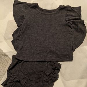 Baby Girl Top with Matching Diaper Cover